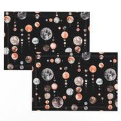 Moon phases night Black