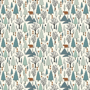 Forest - Mini - Copper, Seaspray, Ivory