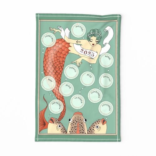 2022 Mermaid Tea Towel Calendar