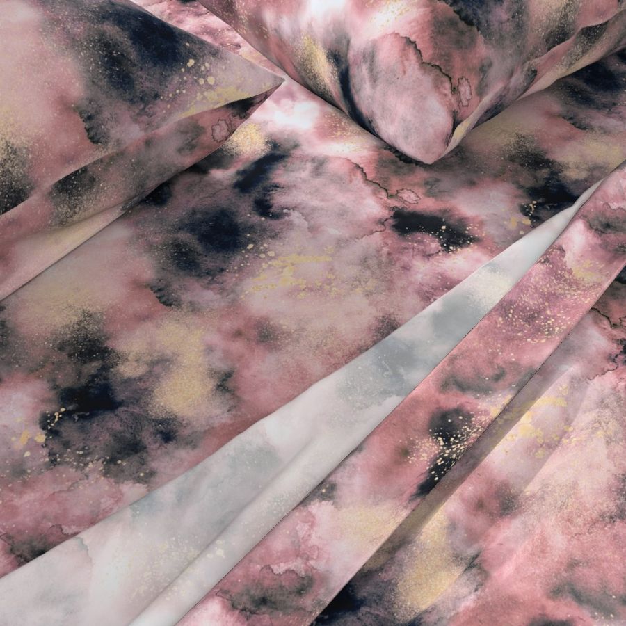 Marble smoky watercolor Soft pink