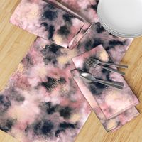 Marble smoky watercolor Soft pink