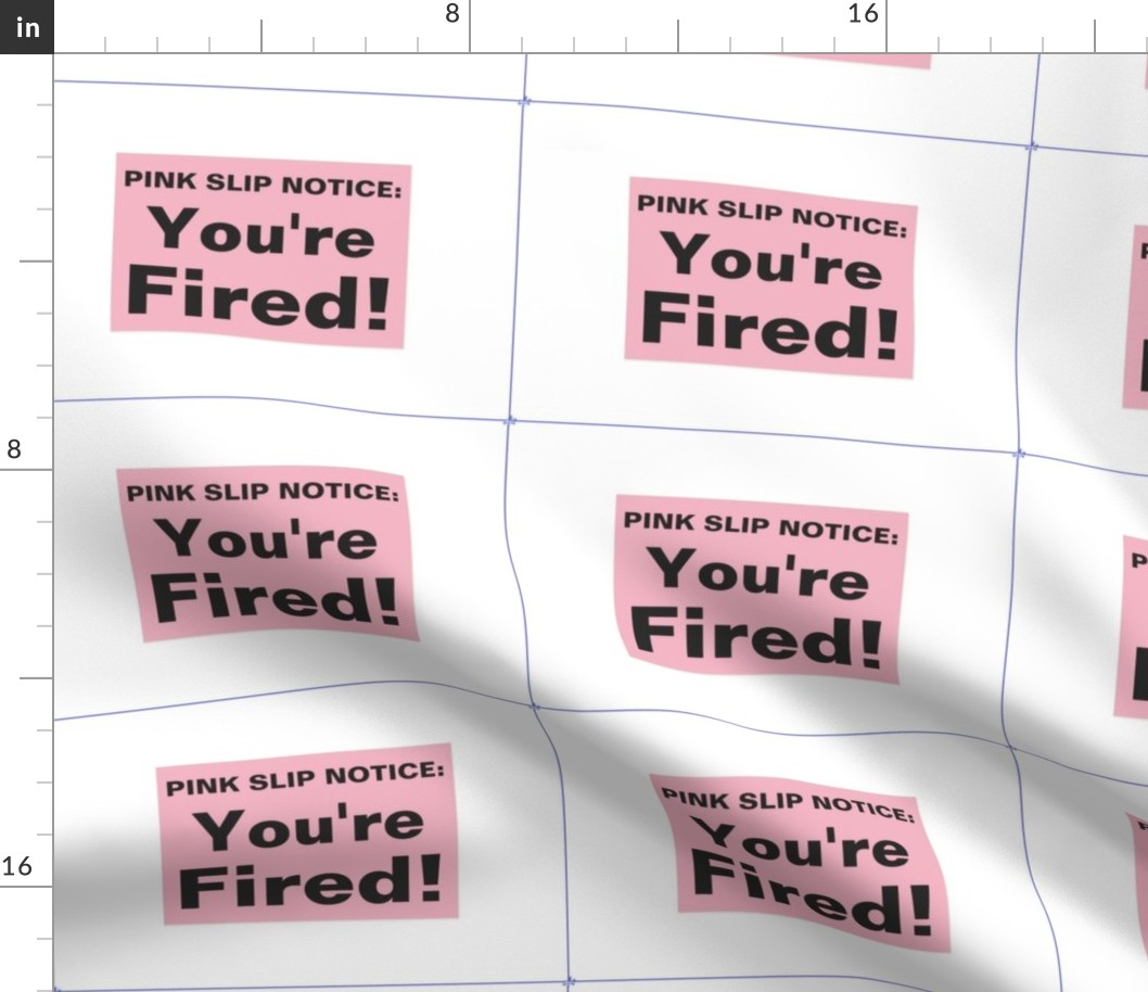 you're fired
