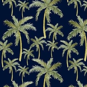 Palm Trees with Dark Blue 