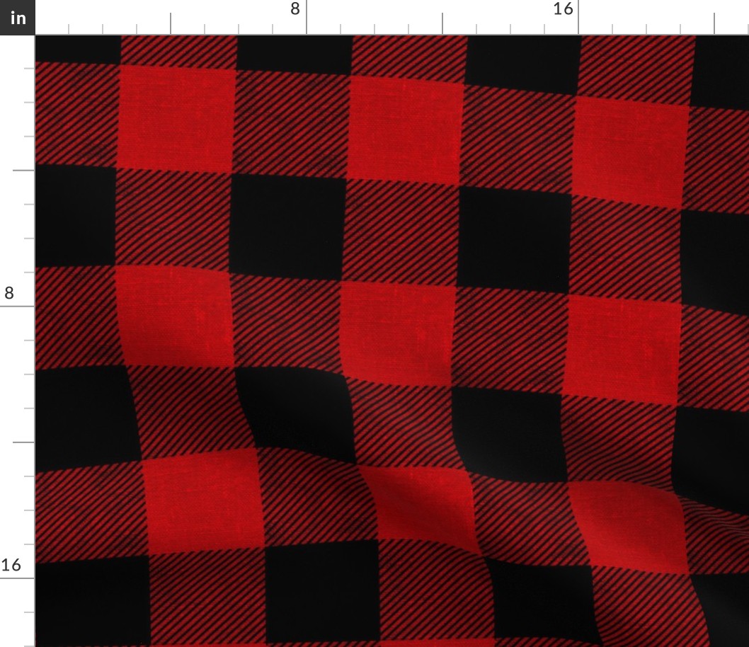 Buffalo Plaid Red - large scale