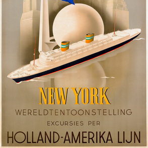 76-23  Holland - America Line, New York World's Poster