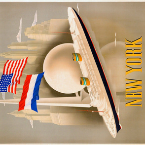 76-24 Holland - America Line, New York World's Poster