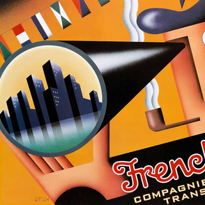 77-8 French Line Travel Poster