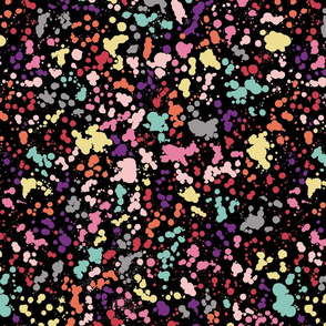Splatter dots Multi black