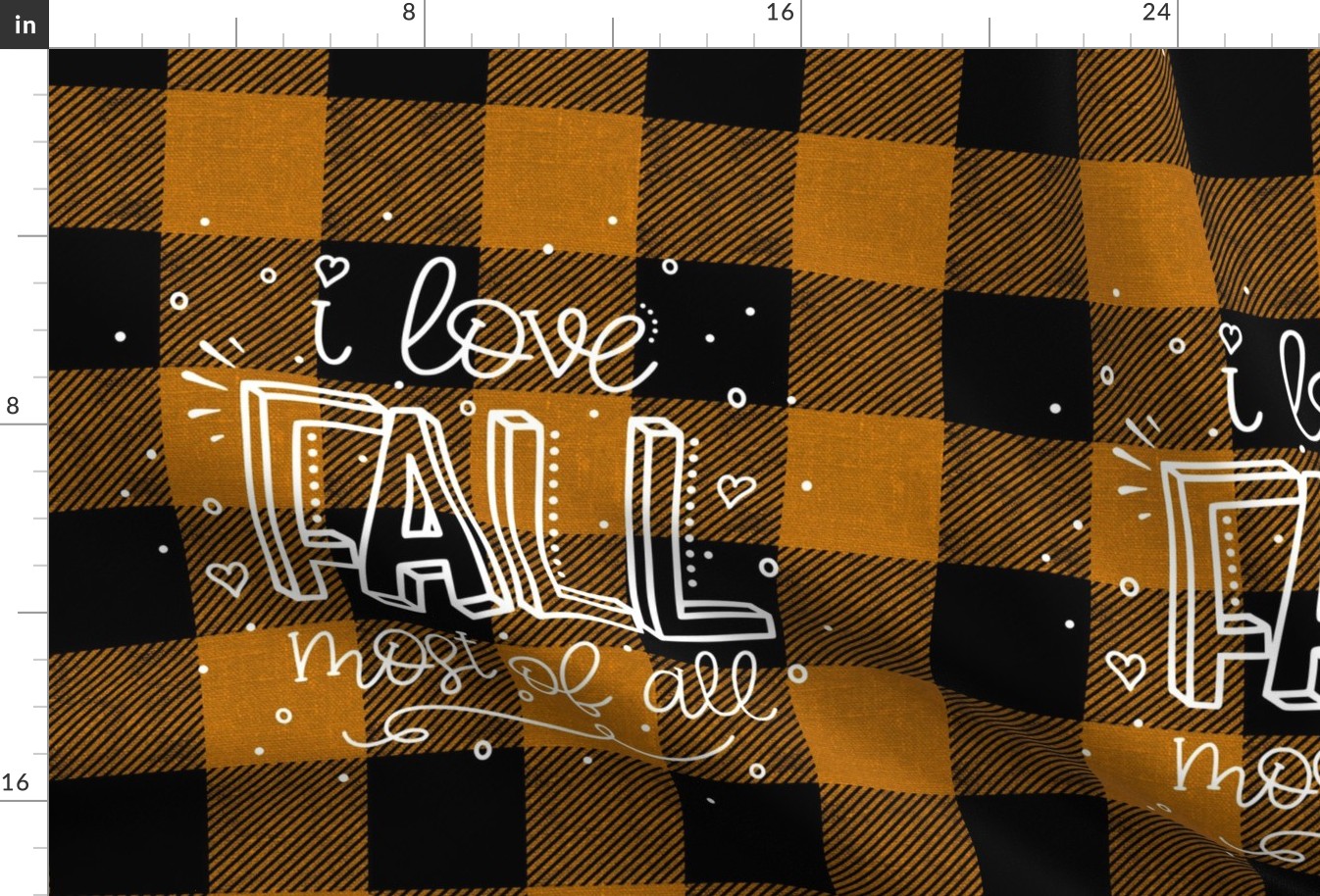 I Love Fall Most of All Design 2 - 18 inch square