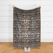 Our First Christmas 2020 Dark Wood Minky -54 x 72 inches