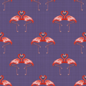 Flamingo Love Linen Look