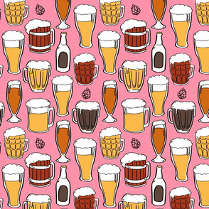 beer glasses - pink