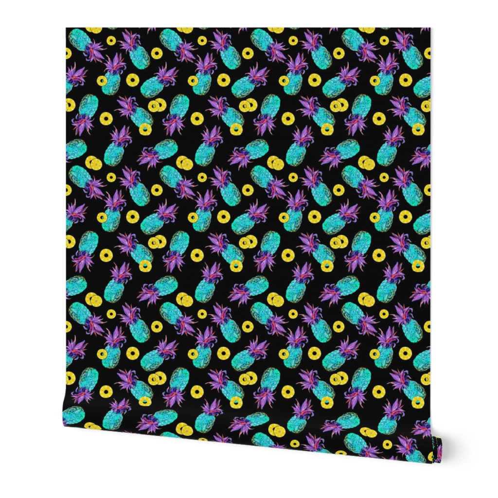 Mini Aqua Pineapple Toss-black