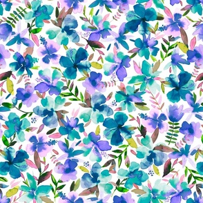 Hibiscus floral Blue