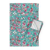 Flower petals Pink Teal