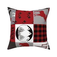 6" square personalized buffalo plaid cheater quilt