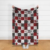 6" square personalized buffalo plaid cheater quilt