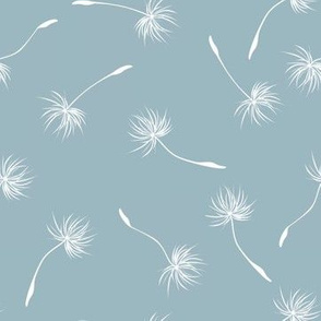 dandelions less seeds wave blue