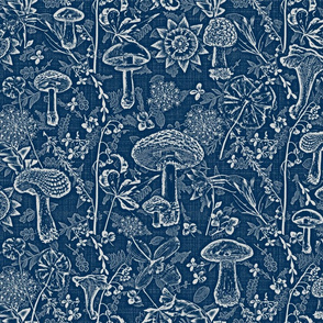 Mushroom Garden indigo
