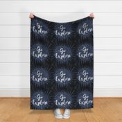 18x18" starry night navy linen Go Explore