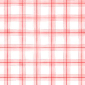 watercolor plaid - pink on pink - valentines day plaid - check - LAD20