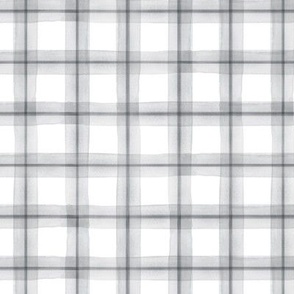 watercolor plaid - grey - valentines day plaid - check - LAD20