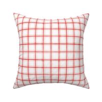 watercolor plaid - red on pink - valentines day plaid - check - LAD20