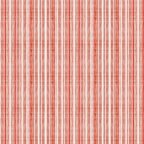 Thin  Red Stripes on Linen