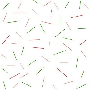 Red and Green Sprinkles on White