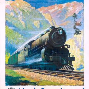 78-5 Northern Pacific Railroad travel poster for the 'North Coast Limited'