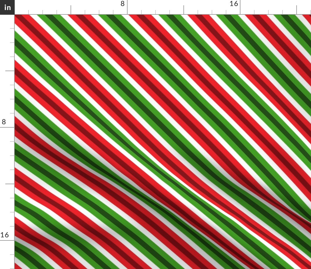 Candy Cane Stripes 2  Diagonal