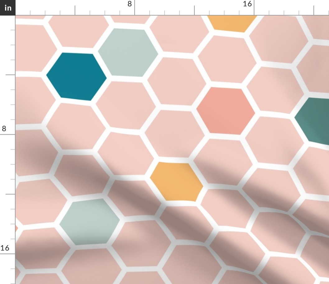 Honeycomb Tile - Pink (xlarge)