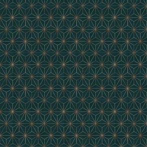 Star geo - deep teal copper - XS