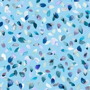 Petals floral watercolor Soft blue