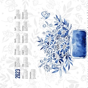 2023 Tea Towel Calendar: Summer Blues - © Lucinda Wei