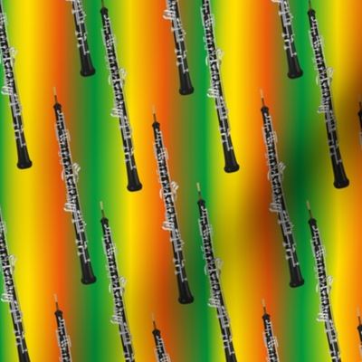 oboe on orange, yellow, green - small