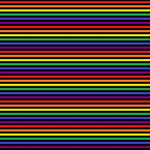 Crayon Stripes on Black - 1/4 inch