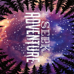 54x36" purple starry night seek adventure