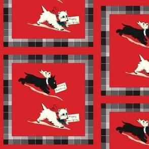 Black and White Scottish terrier holiday