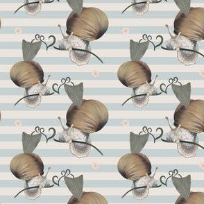 Snails and light blue stripes