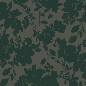 Jilla Floral - Dark Green