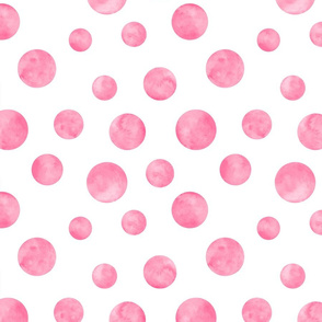 polka dot pink and white