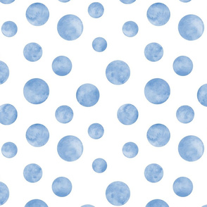 polka dot blue and white