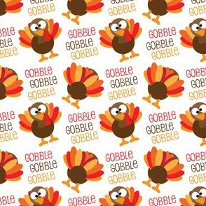 Gobble, Gobble, Gobble Funny Turkey Thanksgiving Small