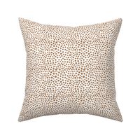 Spotty cheetah animal print spots and dots neutral eclectic boho nursery chocolate caramel brown SMALL