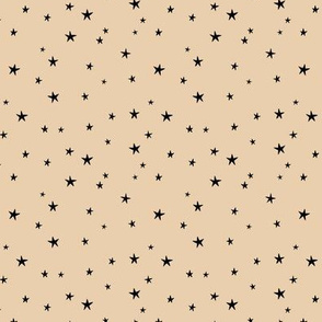 Messy stars little boho starry night universe minimal trend nursery soft ginger beige black SMALL