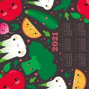  Tea Towel Veggie Calendar 20212