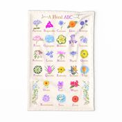 Floral ABC Tea Towel