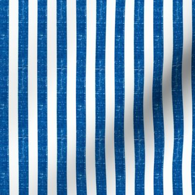 Washed Stripe Admiral Royal Blue 3/8" Striped Fabric