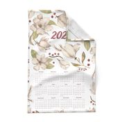 Watercolor Magnolia and Berries 2023 Calendar